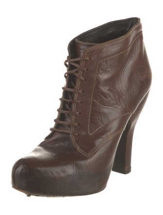 Proenza Schouler Leather Lace-Up Boots
