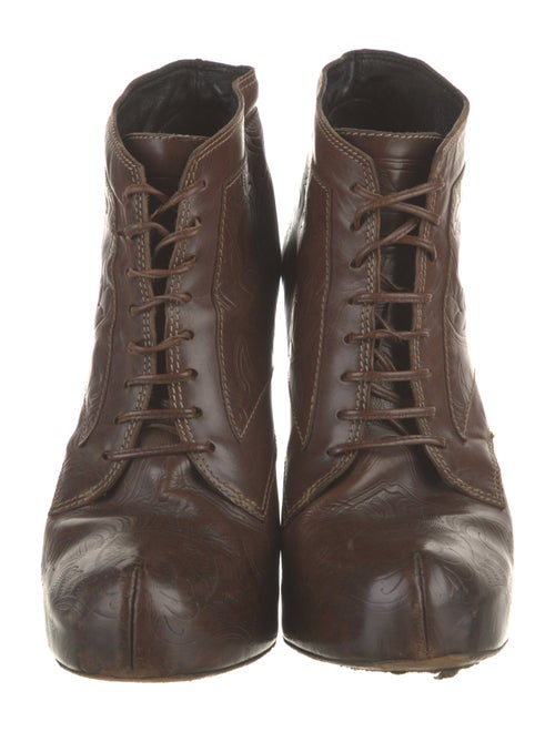 Proenza Schouler Leather Lace-Up Boots