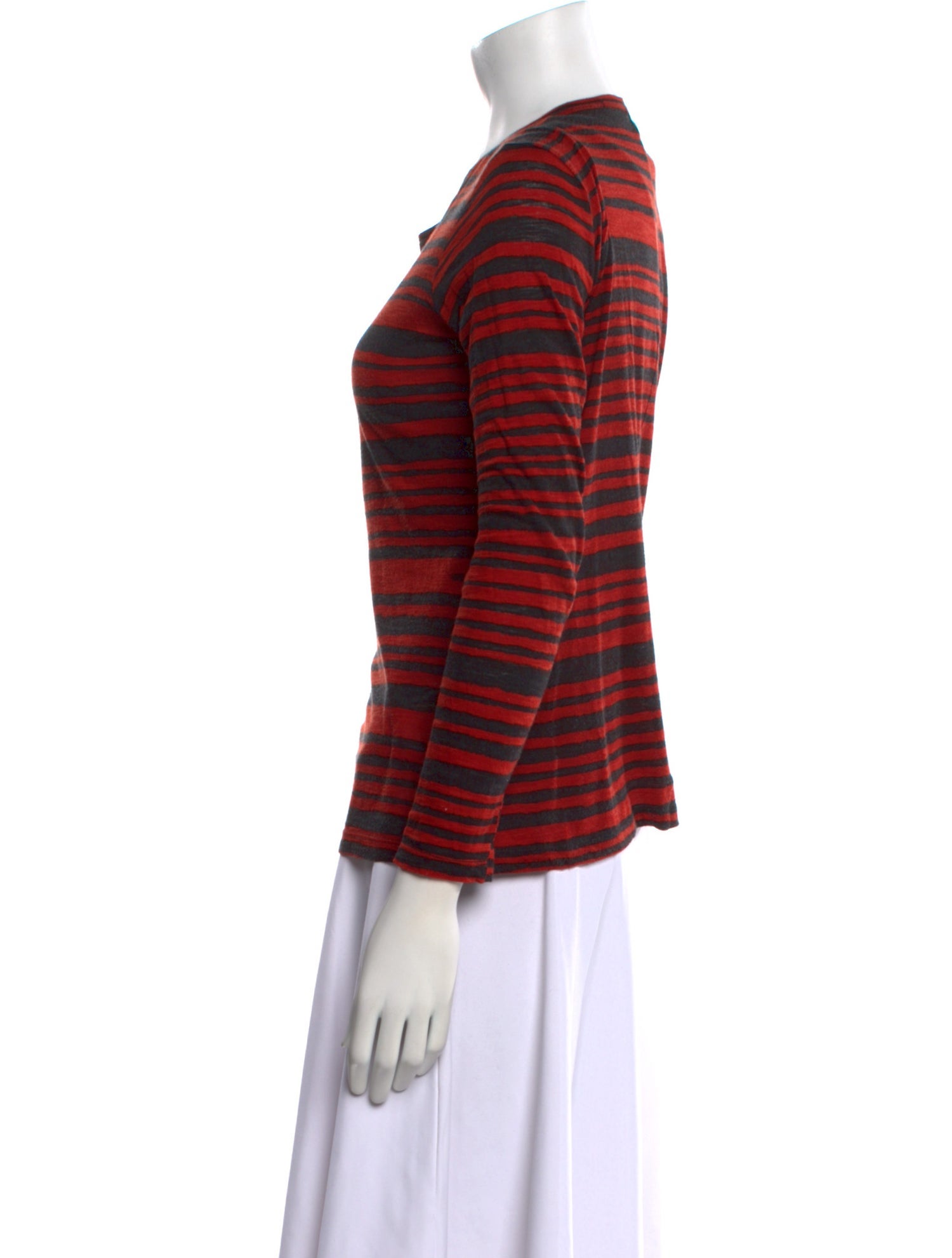 Proenza Schouler Striped Scoop Neck Sweater