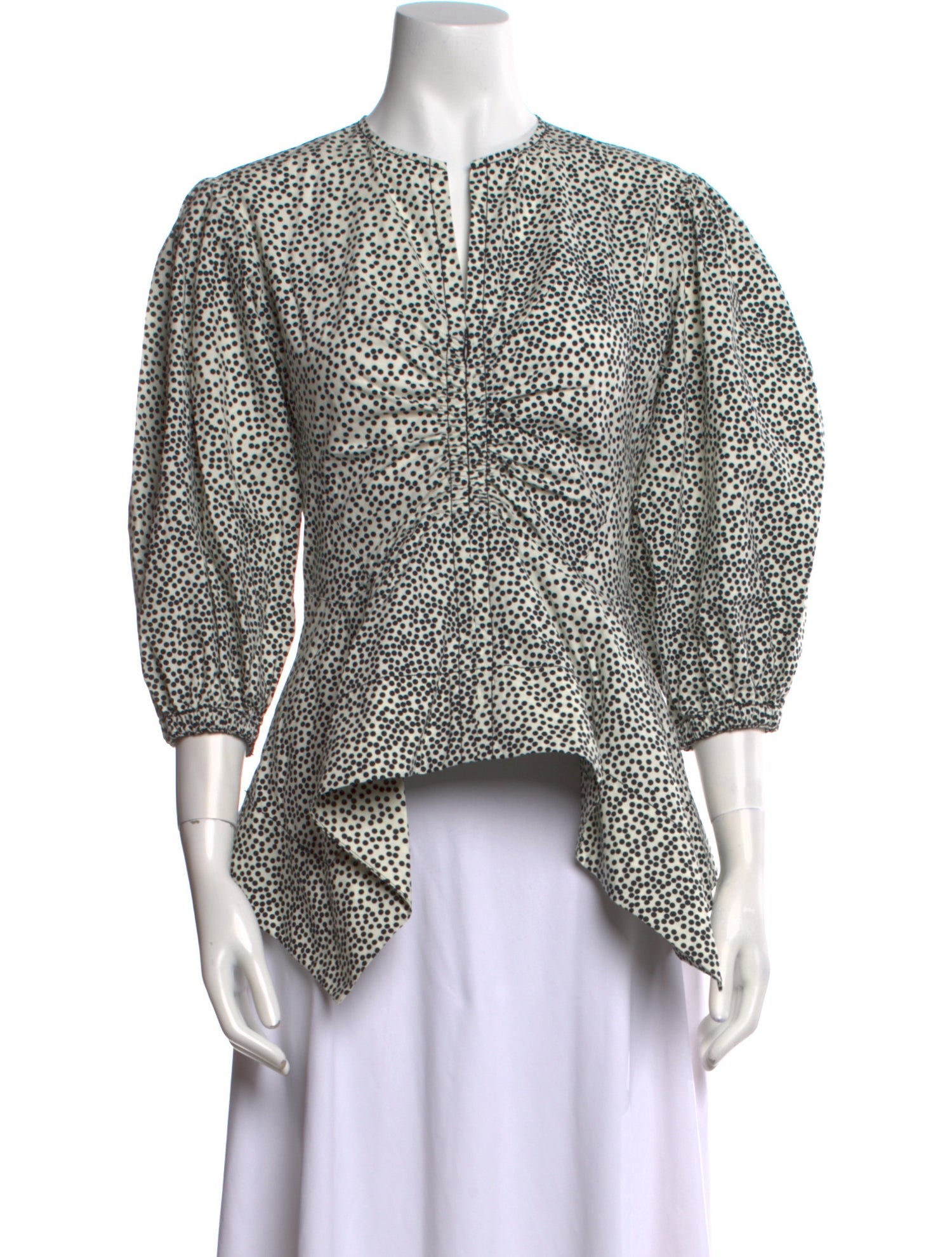 Proenza Schouler Printed V-Neck Top w/ Tags