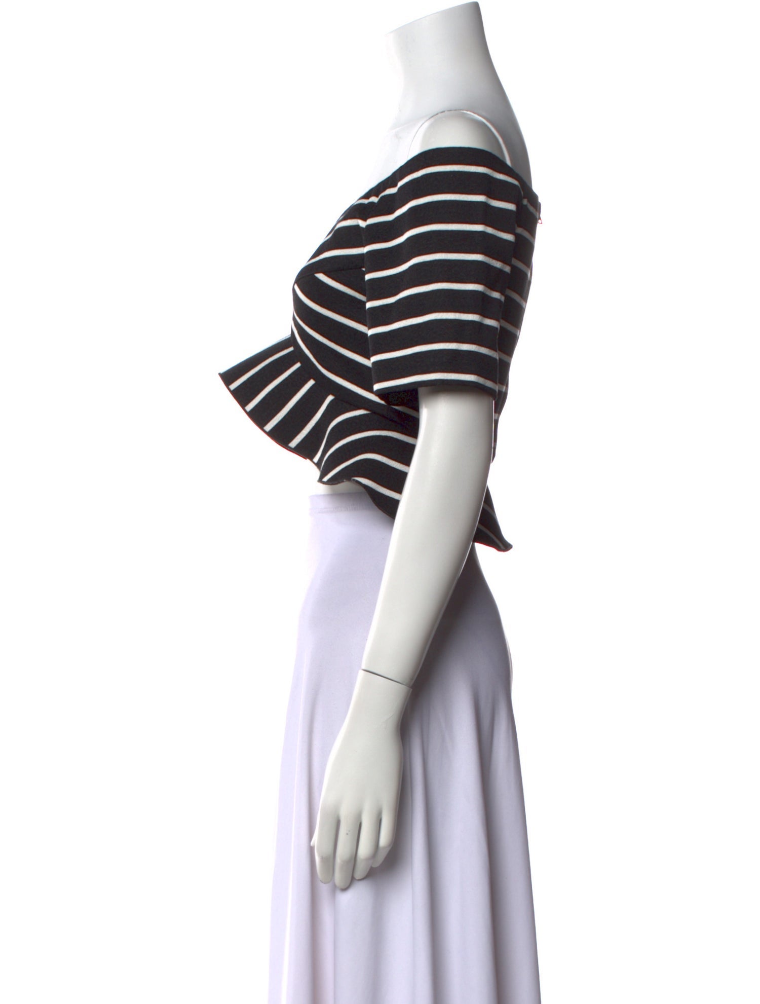 Proenza Schouler Striped Off-The-Shoulder Crop Top