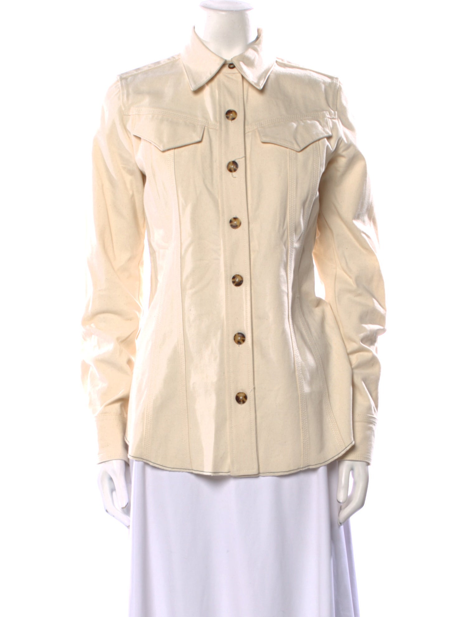 Proenza Schouler Long Sleeve Button-Up Top