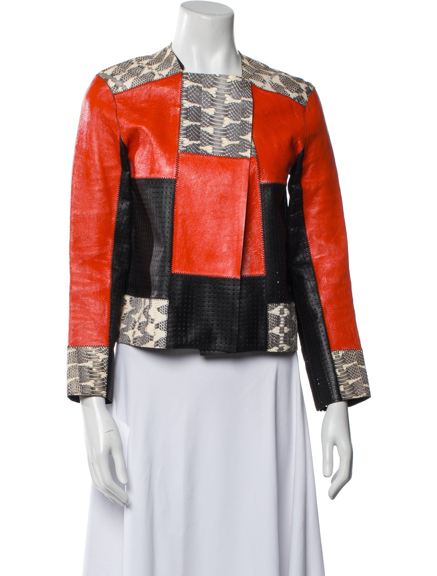 Proenza Schouler Calfskin Tweed Pattern Evening Jacket