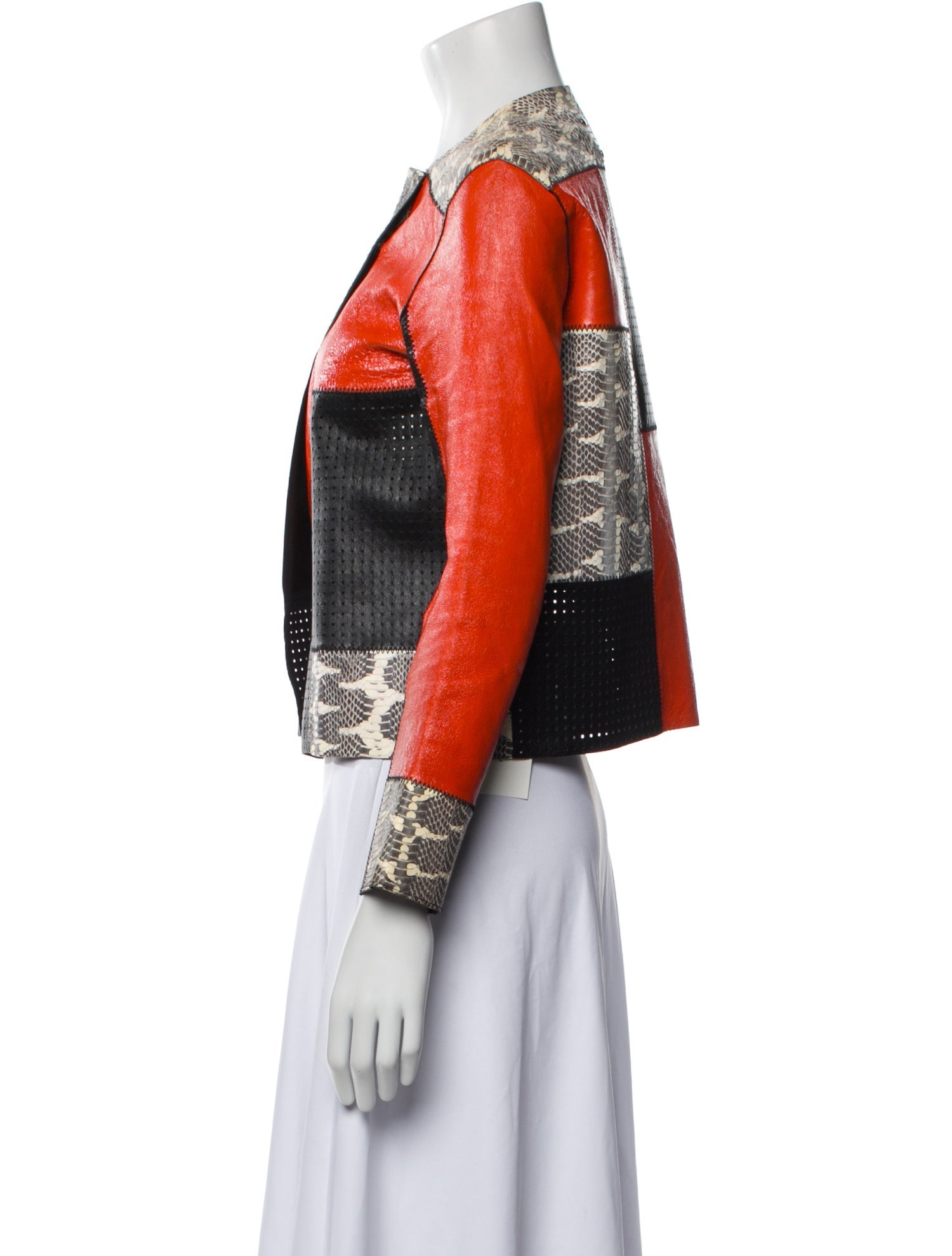 Proenza Schouler Calfskin Tweed Pattern Evening Jacket