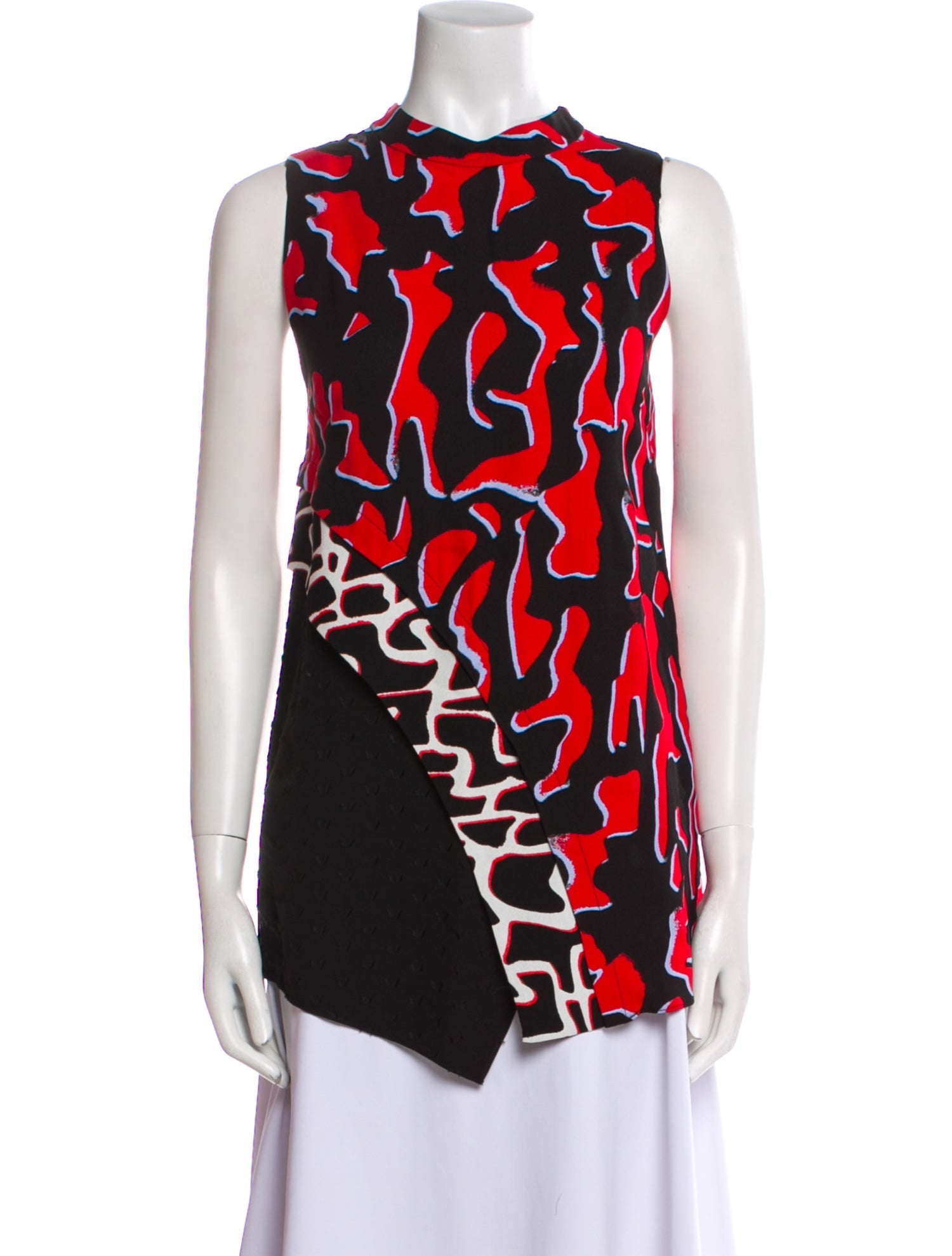 Proenza Schouler Printed Crew Neck Top