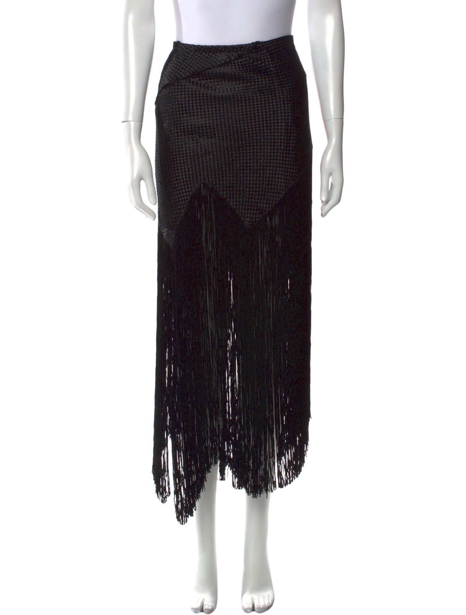 Proenza Schouler Fringe Trim Accent Midi Length Skirt