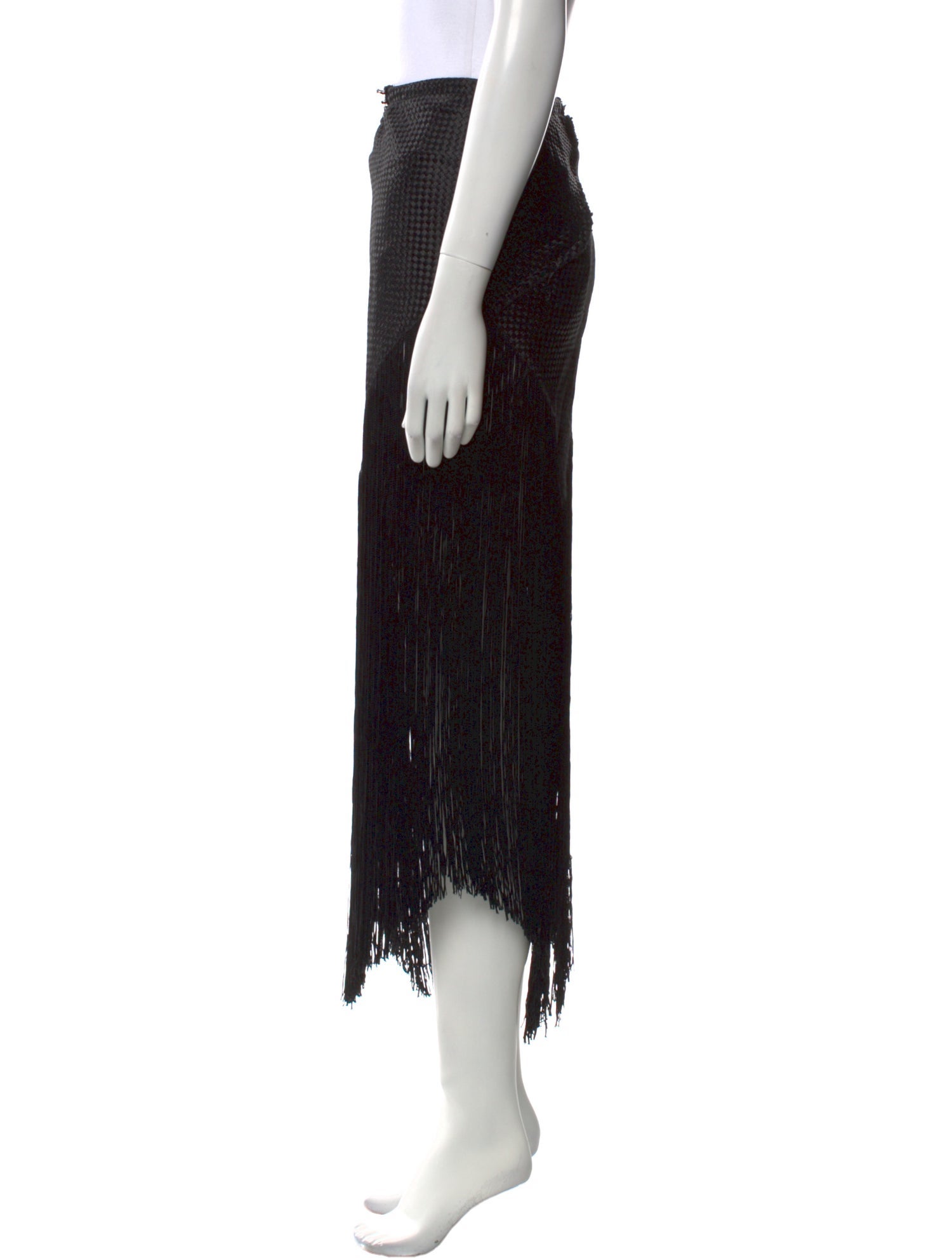 Proenza Schouler Fringe Trim Accent Midi Length Skirt