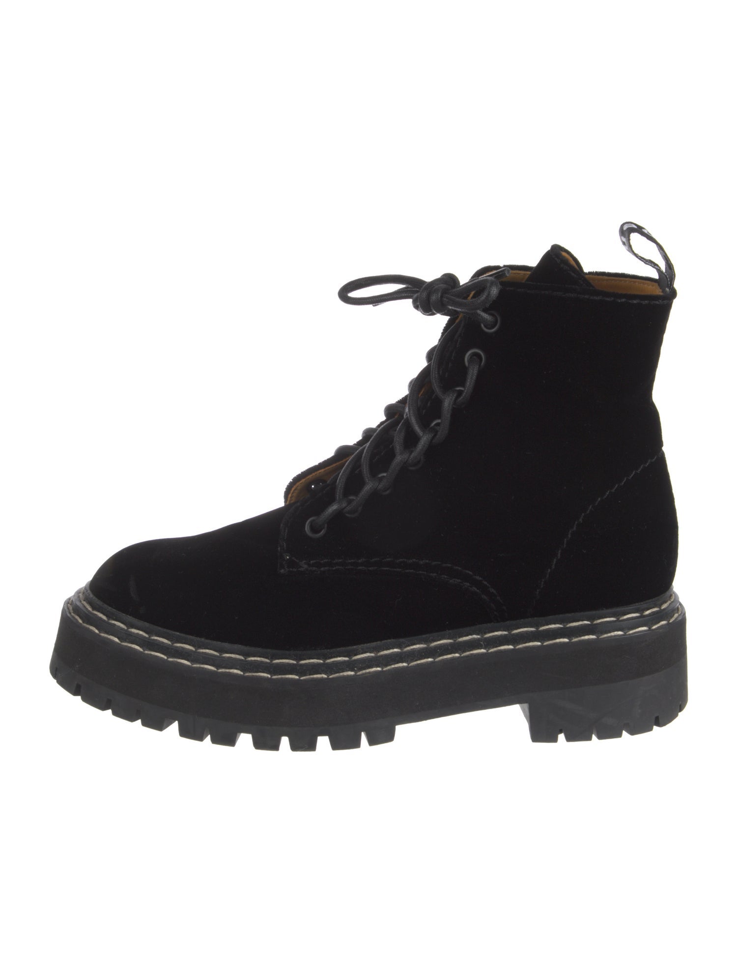 Proenza Schouler Velvet Combat Boots