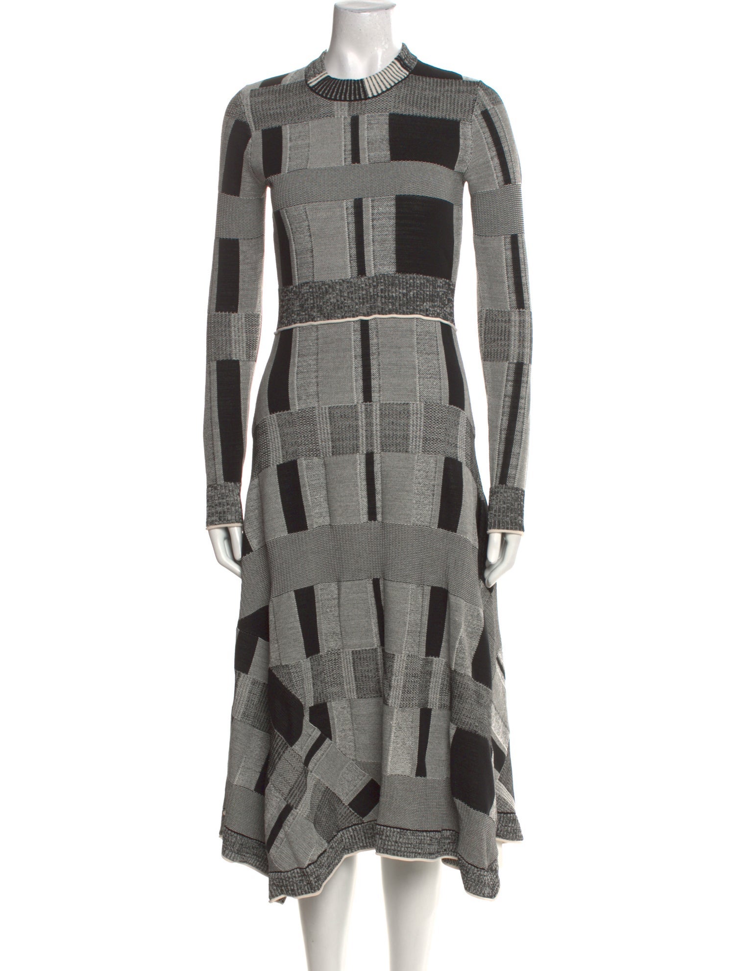 Proenza Schouler Plaid Print Long Dress