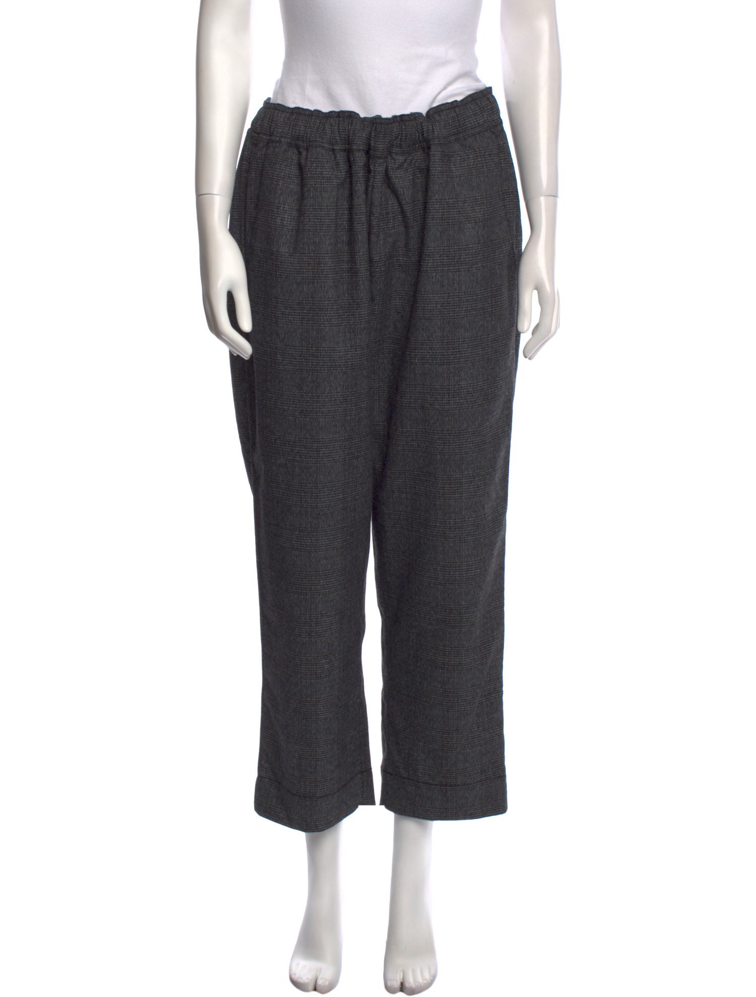 Proenza Schouler Plaid Print Straight Leg Pants