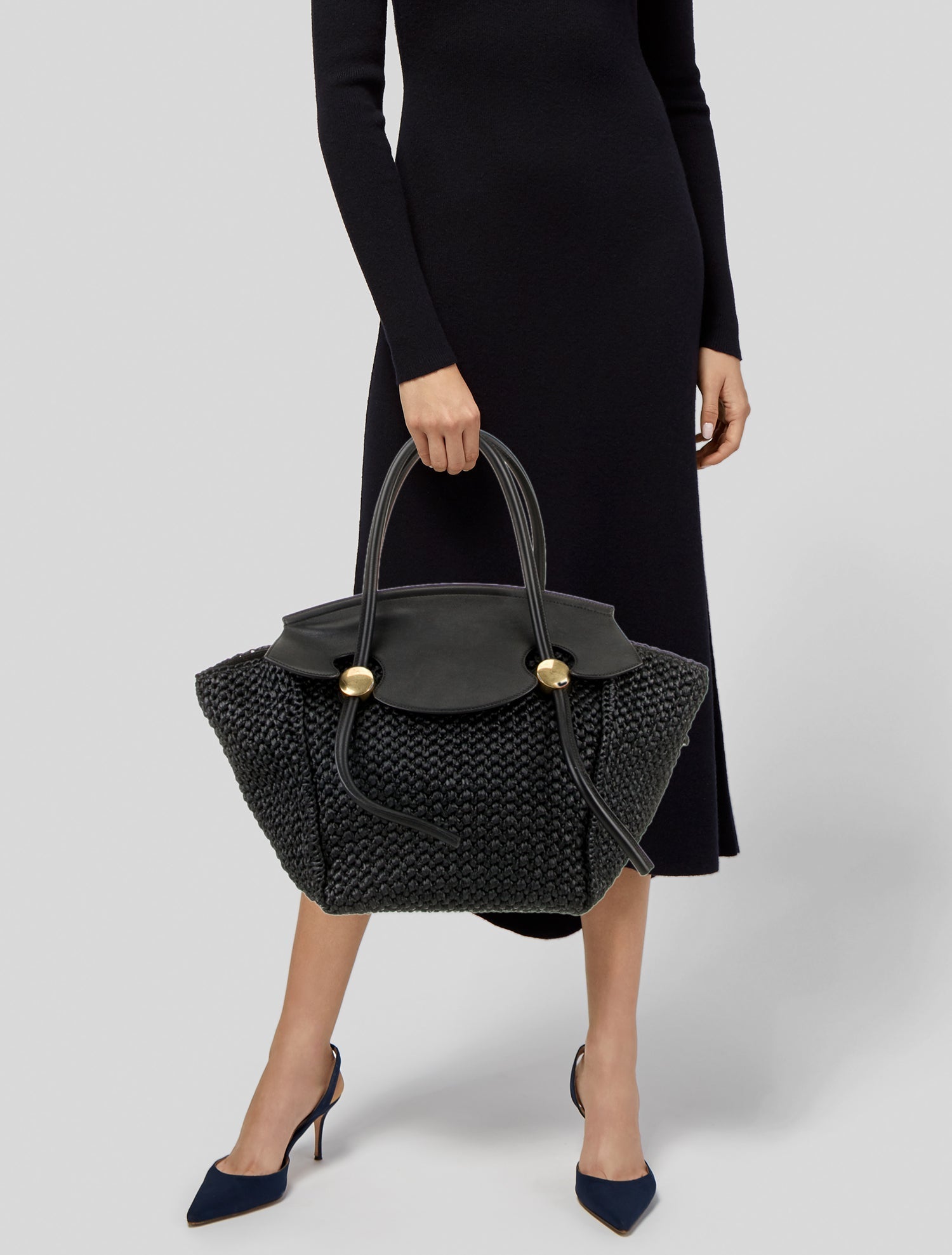 Proenza Schouler Straw Top Handle Bag