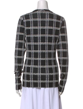 Proenza Schouler Plaid Print Crew Neck Top