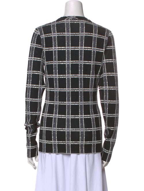 Proenza Schouler Plaid Print Crew Neck Top