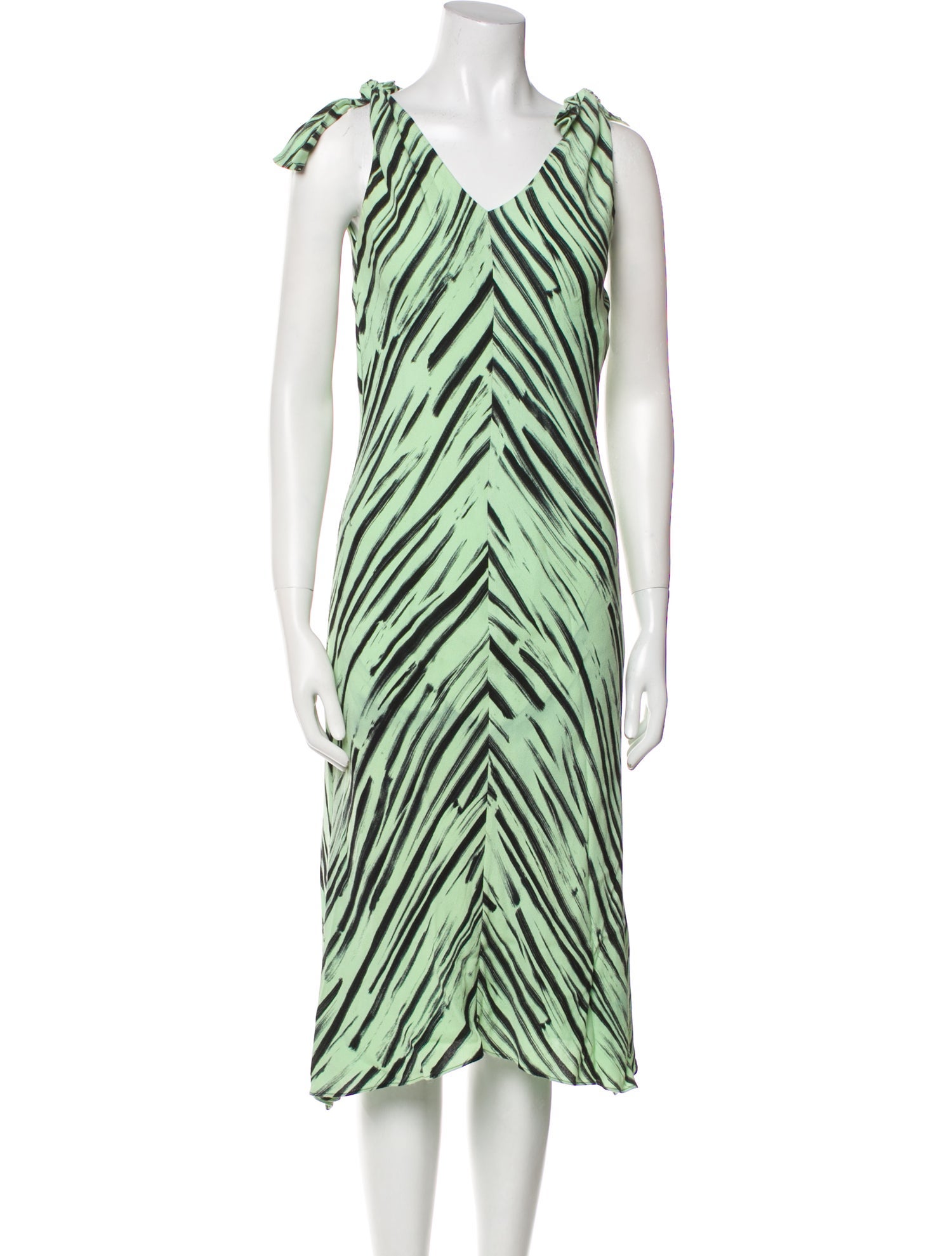 Proenza Schouler Striped Midi Length Dress
