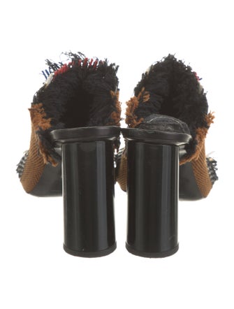 Proenza Schouler Striped Fringe Trim Accent Slides