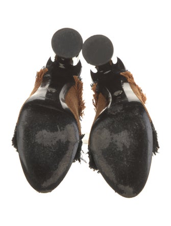 Proenza Schouler Striped Fringe Trim Accent Slides