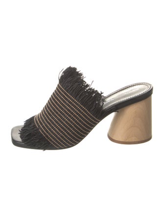 Proenza Schouler Straw Fringe Trim Accent Slides