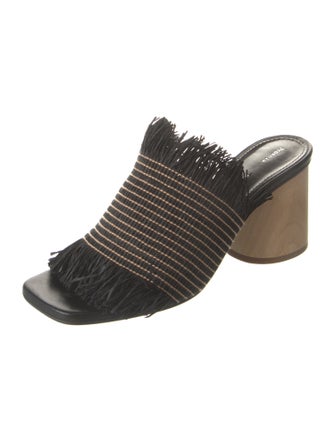 Proenza Schouler Straw Fringe Trim Accent Slides