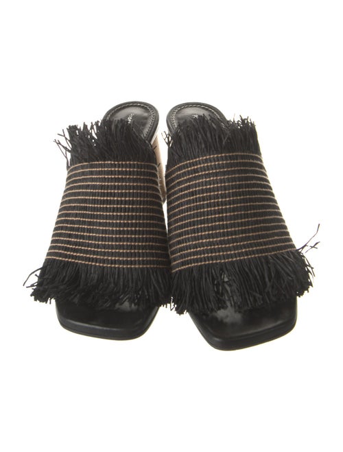 Proenza Schouler Straw Fringe Trim Accent Slides