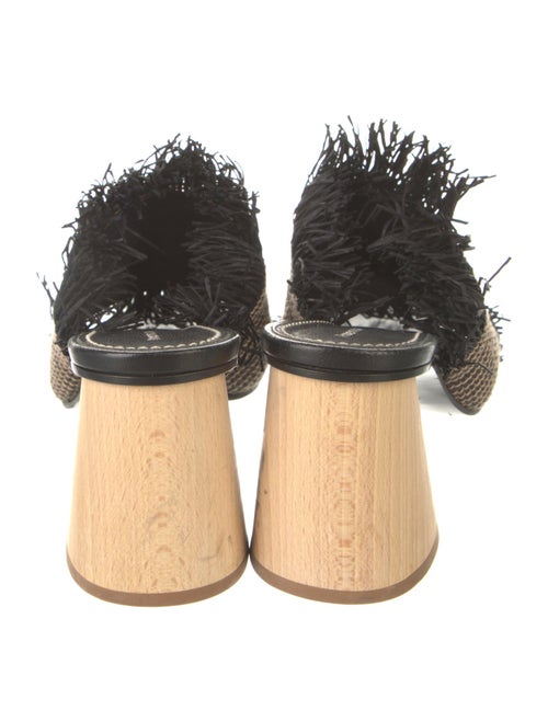 Proenza Schouler Straw Fringe Trim Accent Slides