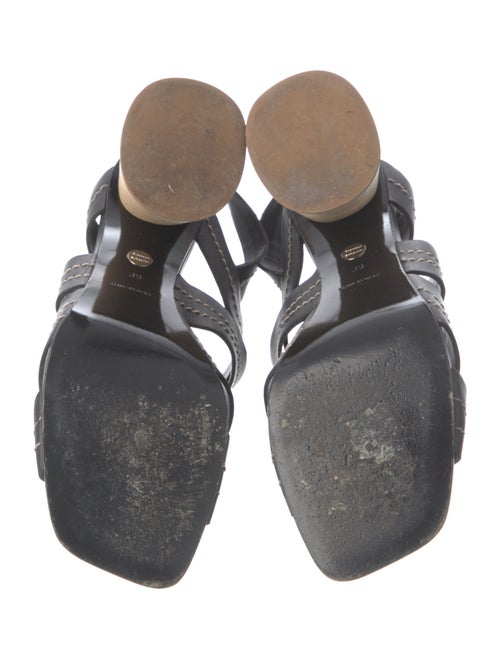 Proenza Schouler Leather Colorblock Pattern Slingback Sandals