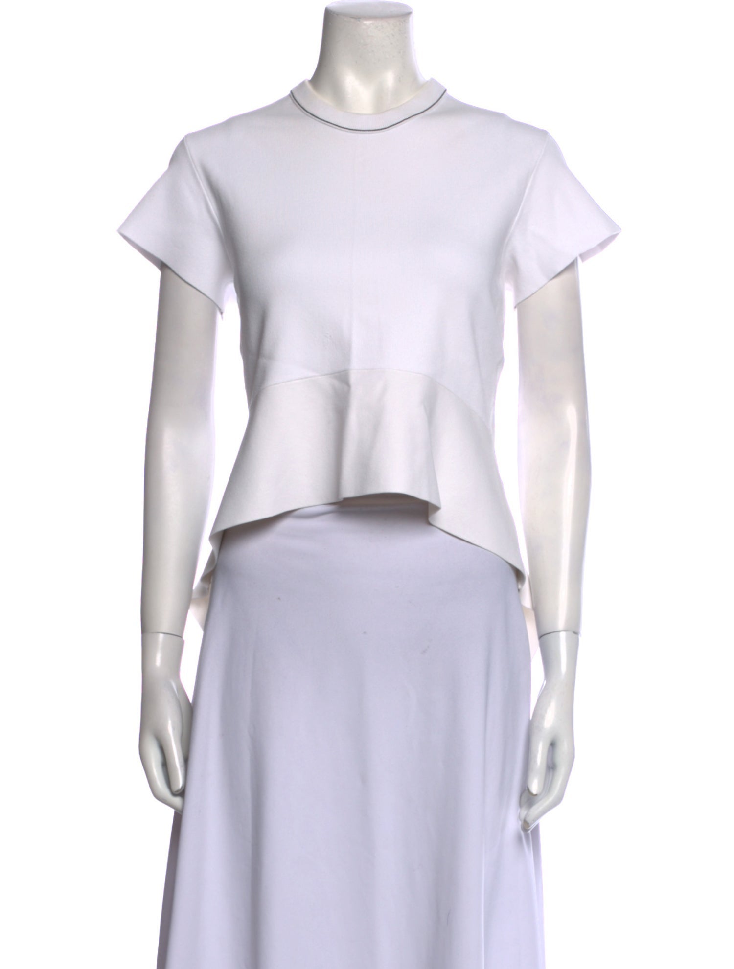 Proenza Schouler Crew Neck Short Sleeve Crop Top