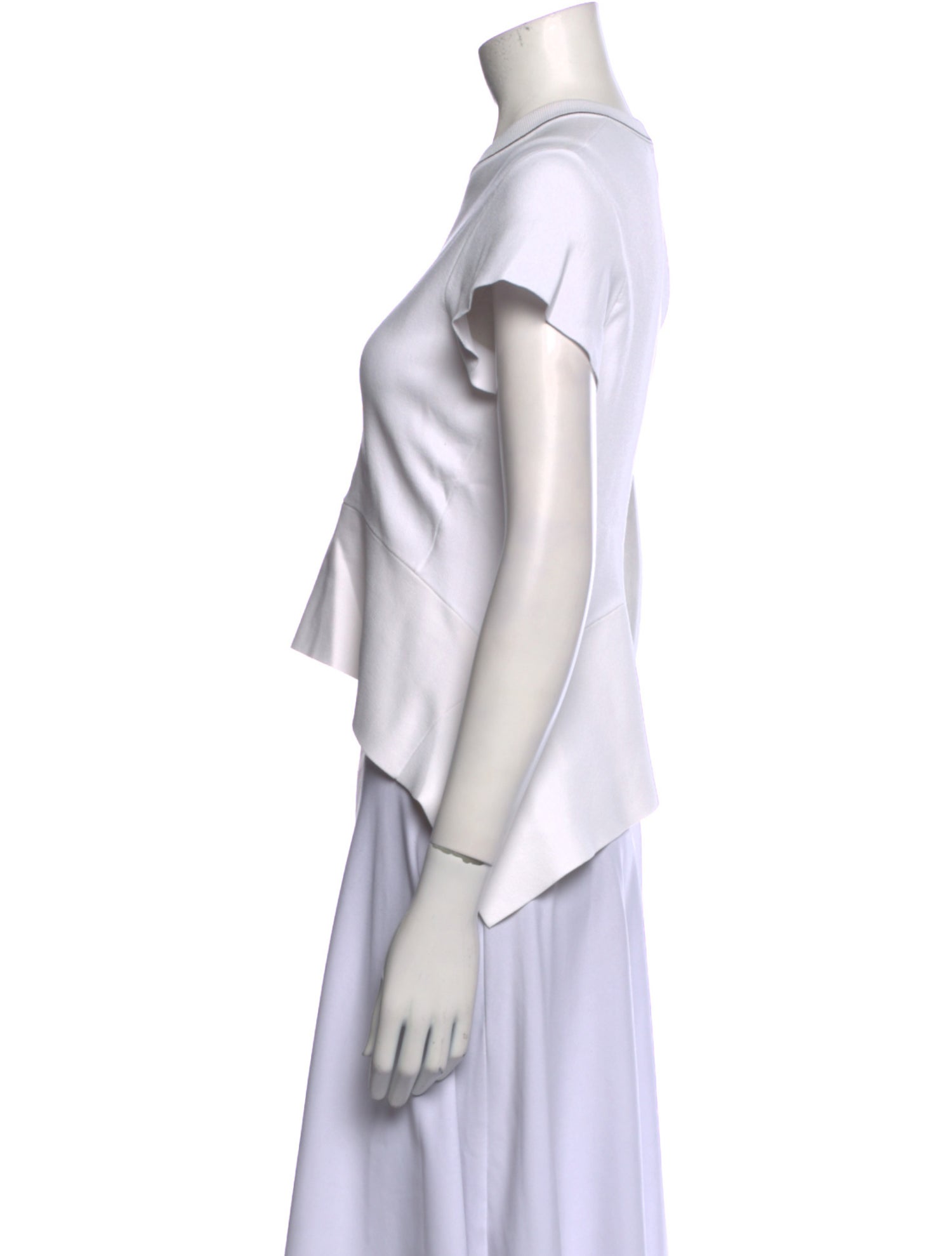 Proenza Schouler Crew Neck Short Sleeve Crop Top