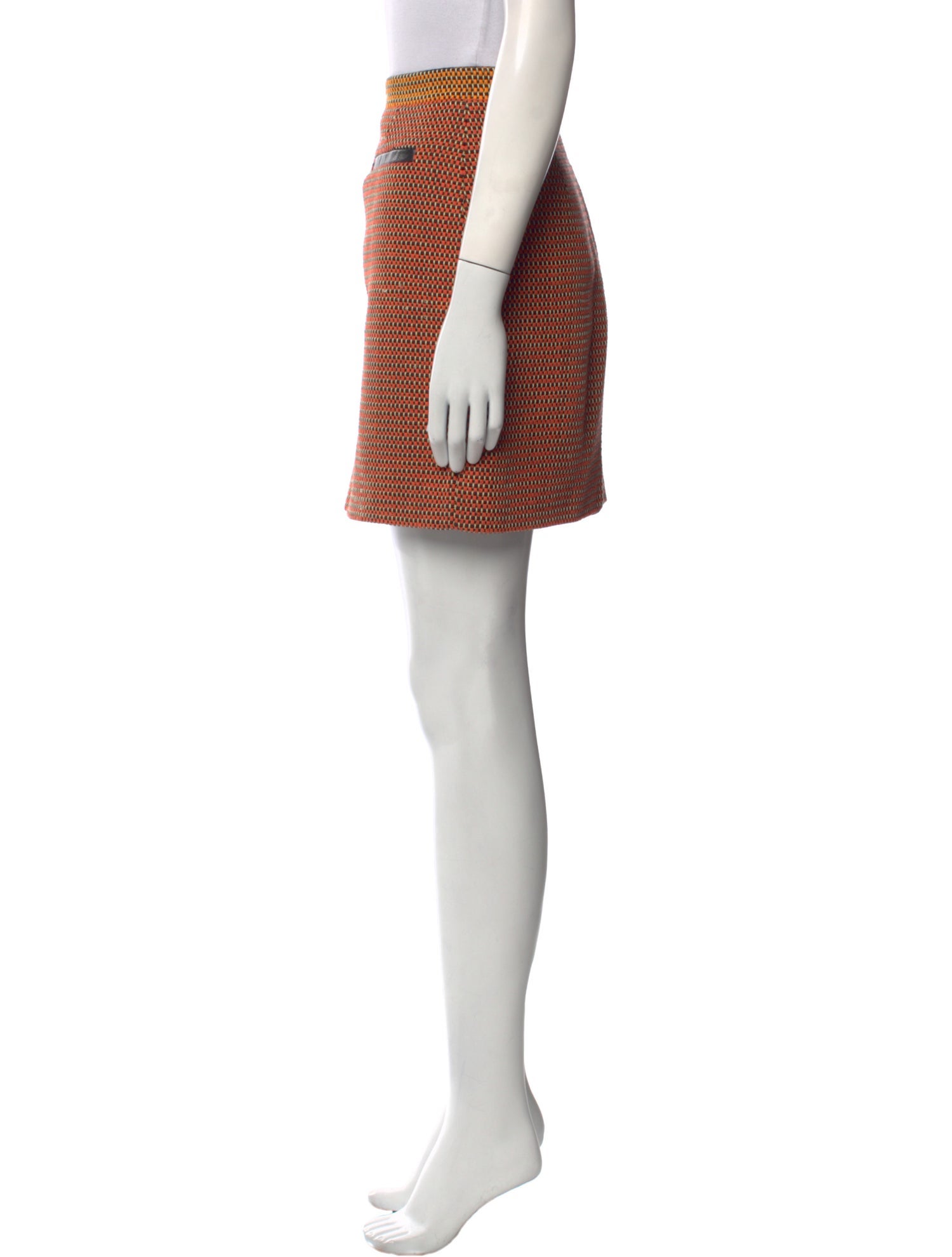 Proenza Schouler Leather Trim Embellishment Mini Skirt