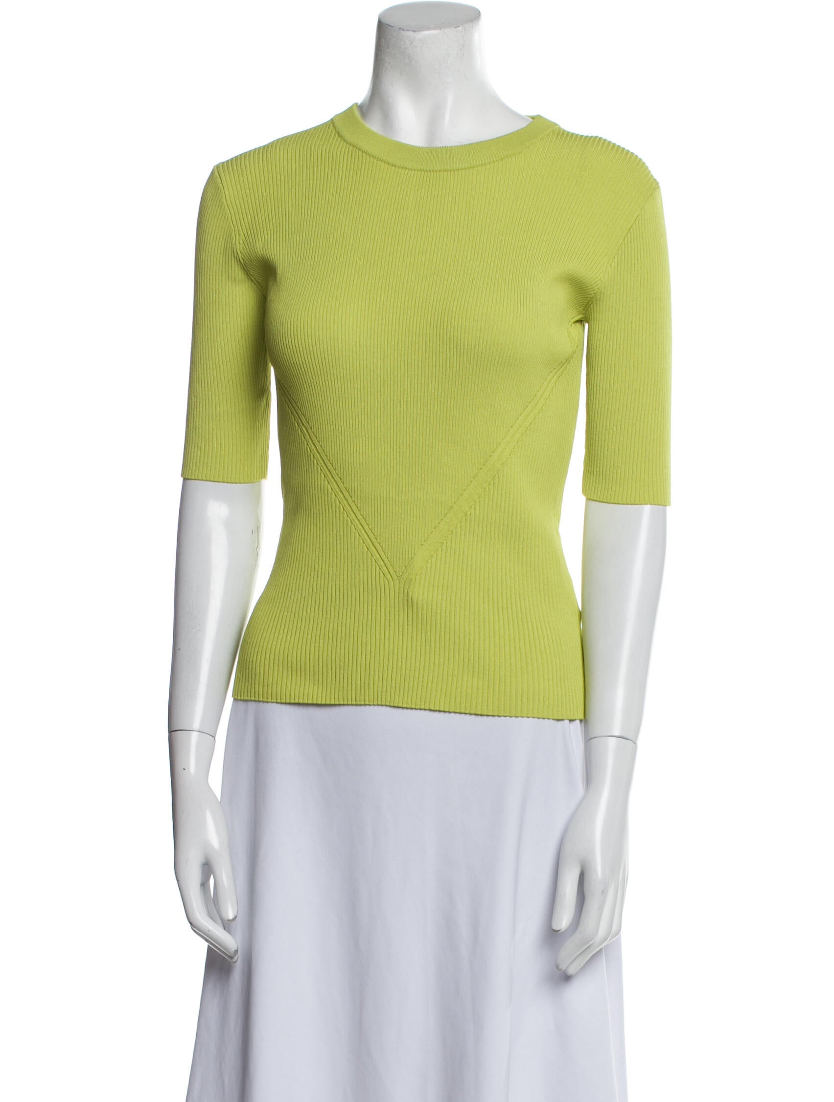 Proenza Schouler Crew Neck Three-Quarter Sleeve Top