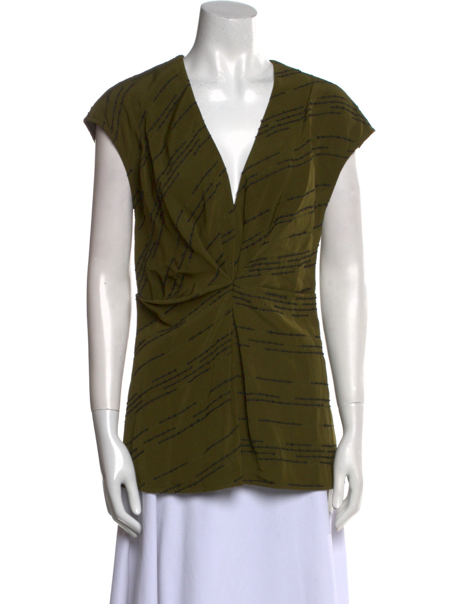 Proenza Schouler Printed V-Neck Top