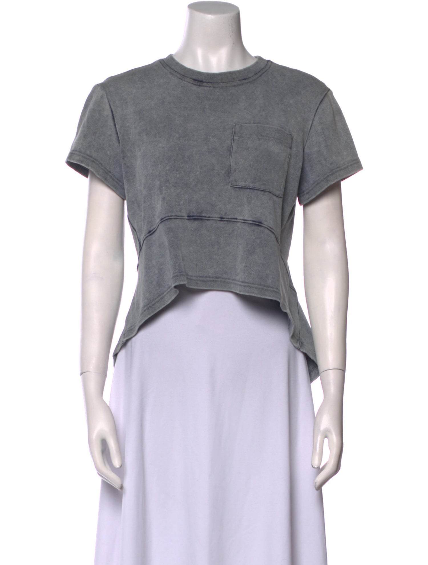 Proenza Schouler Crew Neck Short Sleeve Crop Top