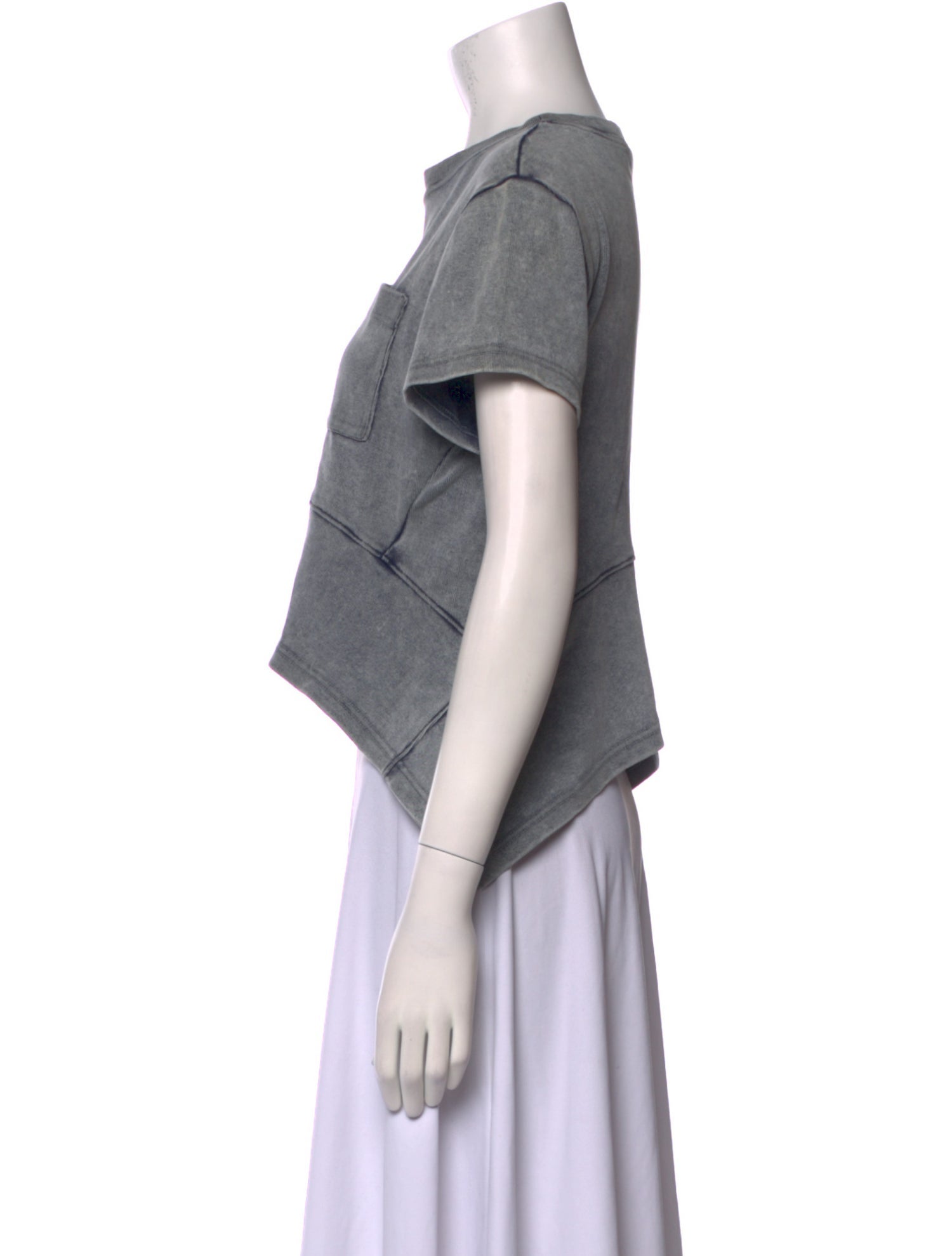 Proenza Schouler Crew Neck Short Sleeve Crop Top