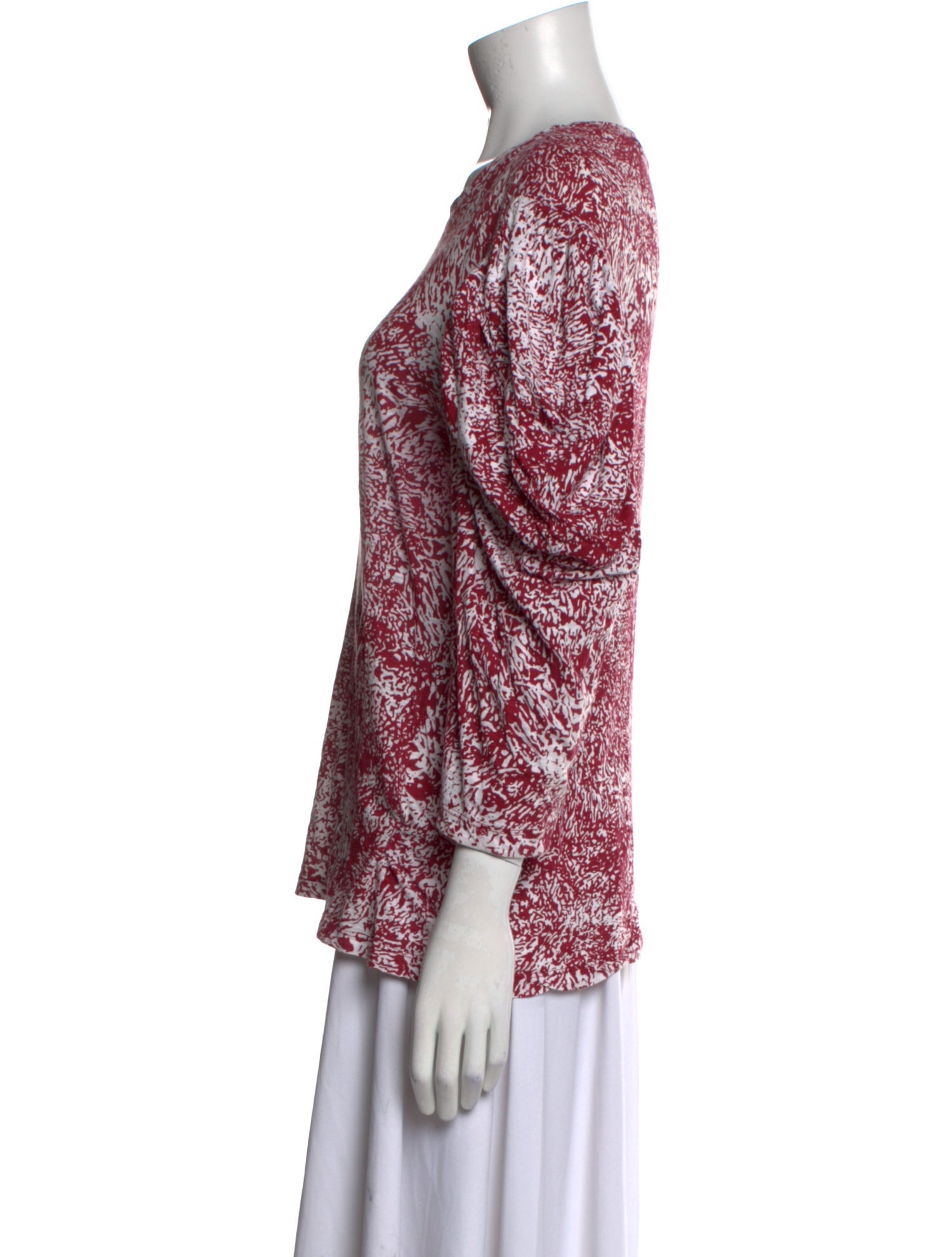 Proenza Schouler Printed Bateau Neckline Blouse