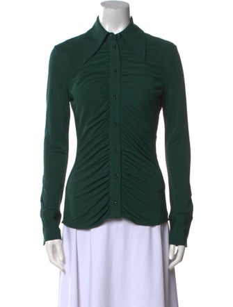 Proenza Schouler Long Sleeve Button-Up Top