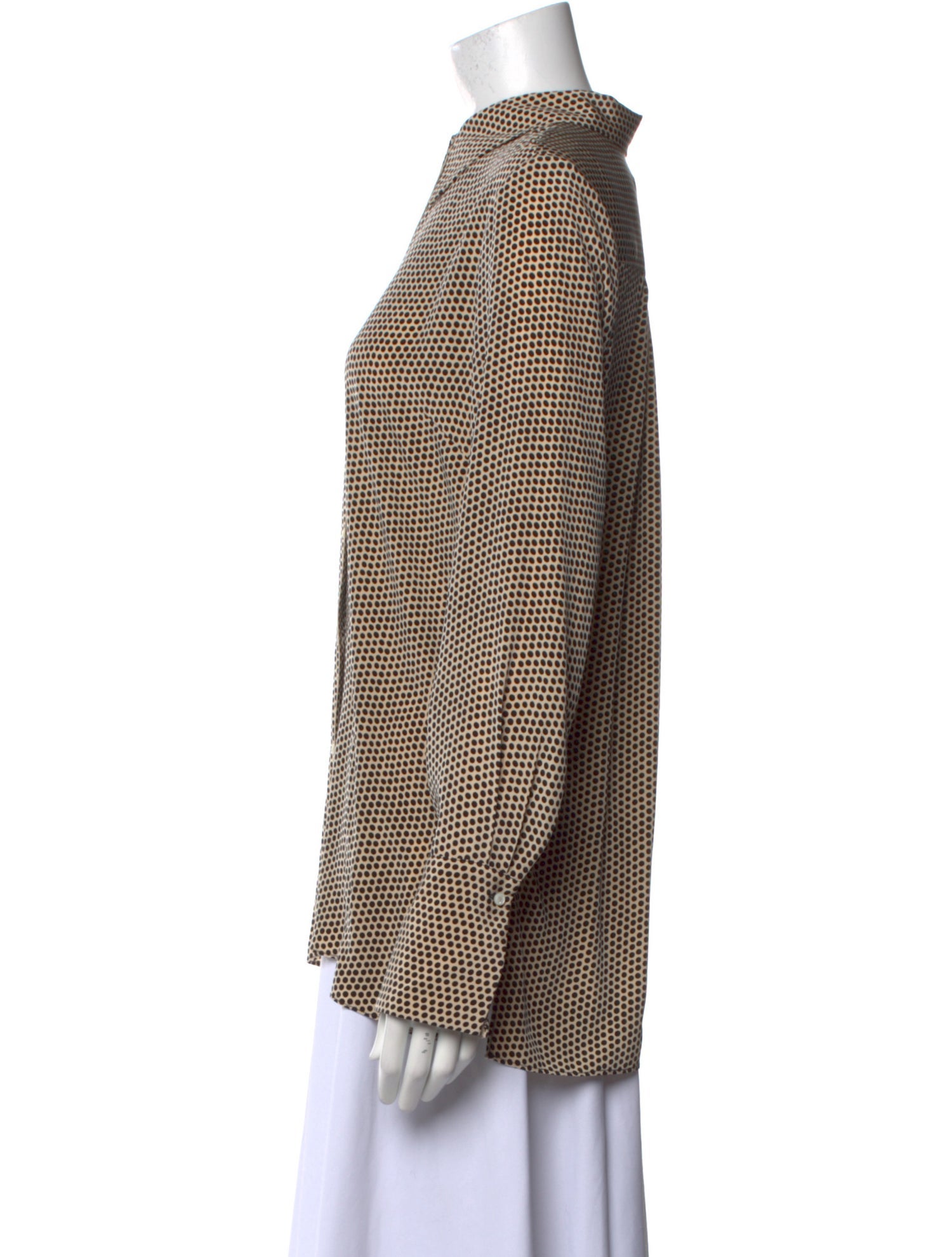 Proenza Schouler Silk Printed Button-Up Top