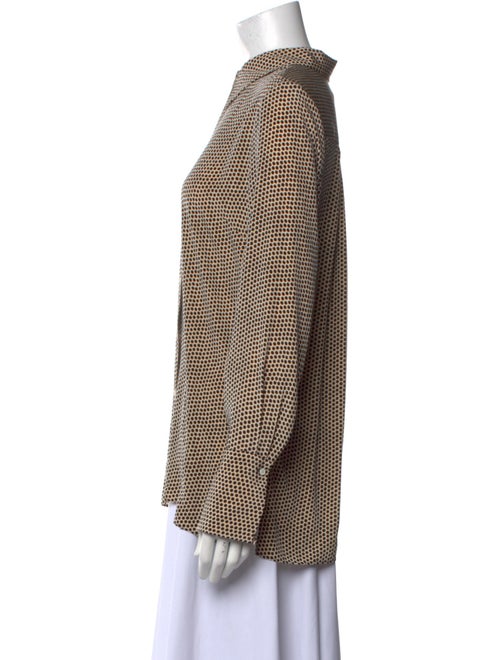 Proenza Schouler Silk Printed Button-Up Top