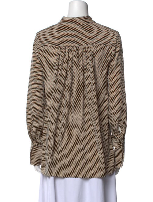 Proenza Schouler Silk Printed Button-Up Top