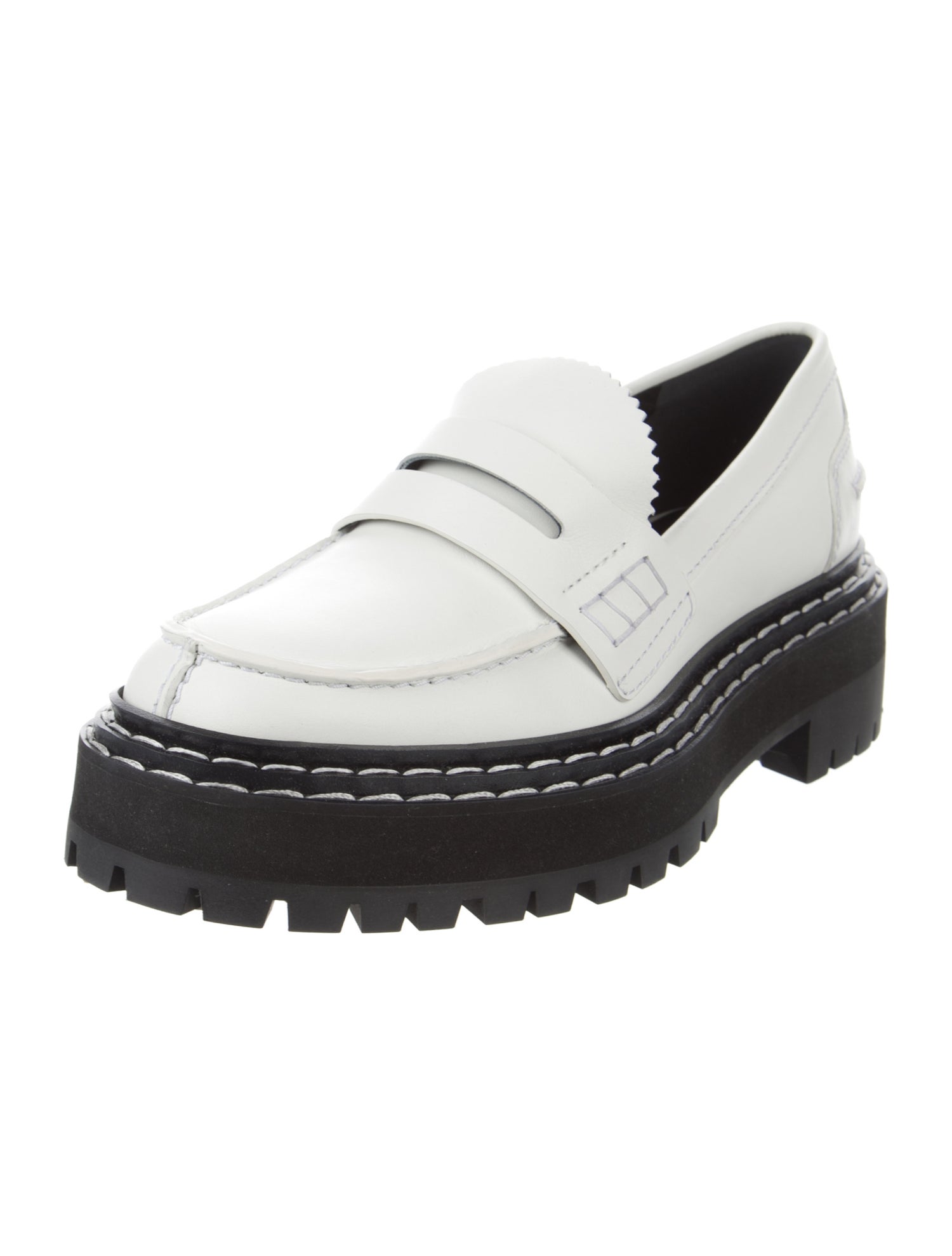 Proenza Schouler Leather Cutout Accent Loafers w/ Tags