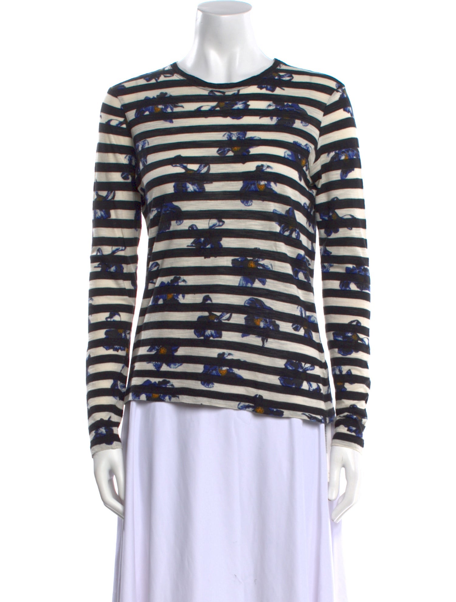 Proenza Schouler Printed Crew Neck Top