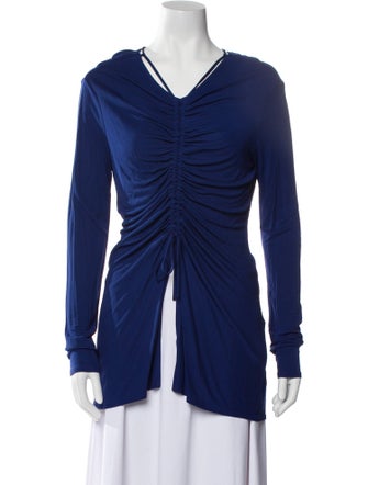 Proenza Schouler Cowl Neck Long Sleeve Top