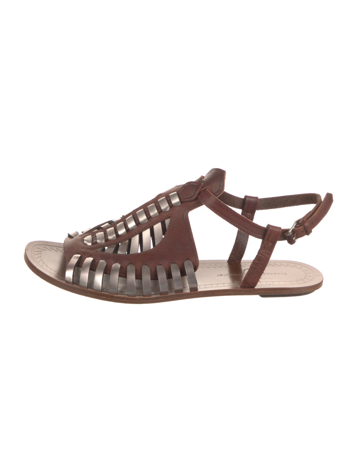 Proenza Schouler Leather T-Strap Sandals