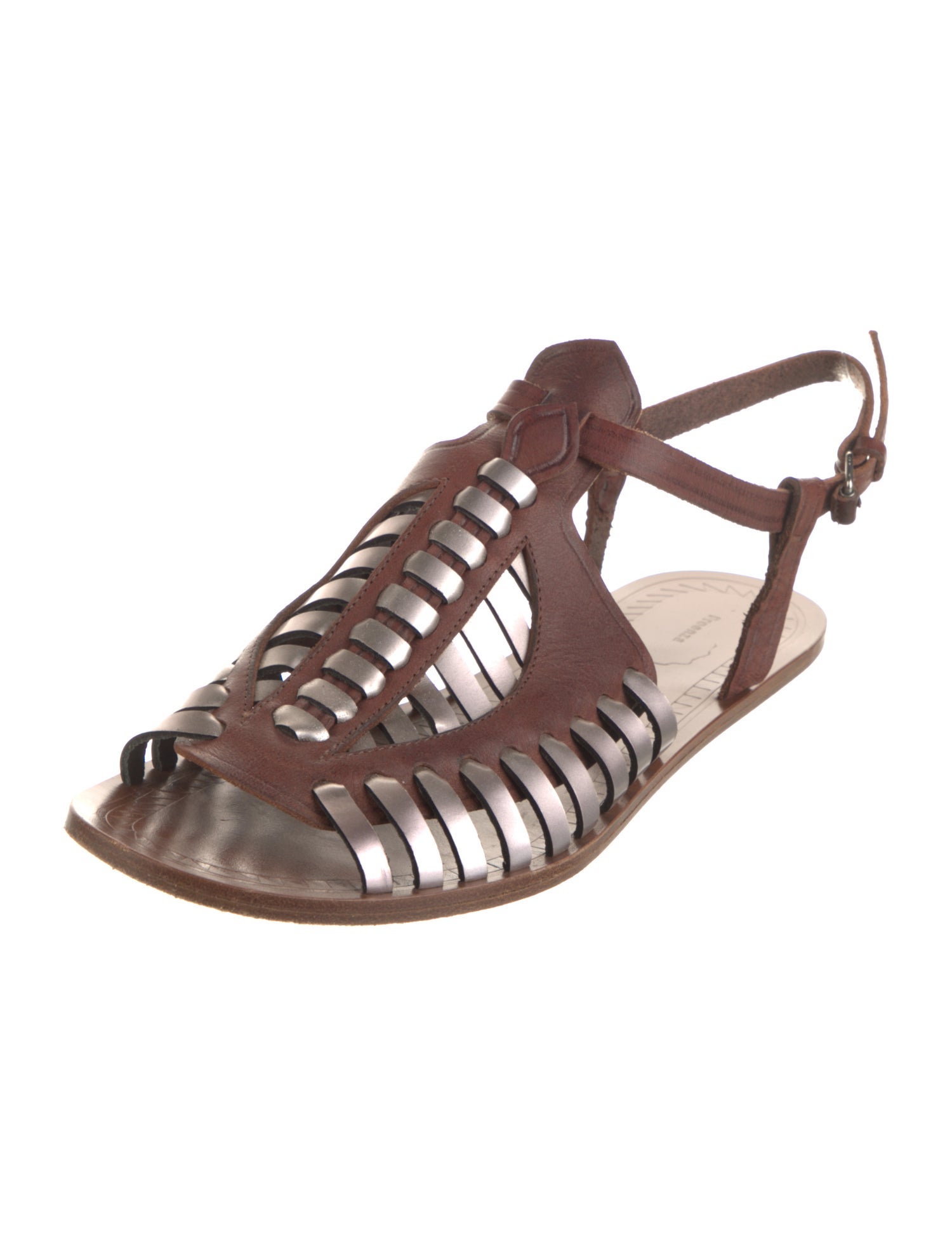 Proenza Schouler Leather T-Strap Sandals