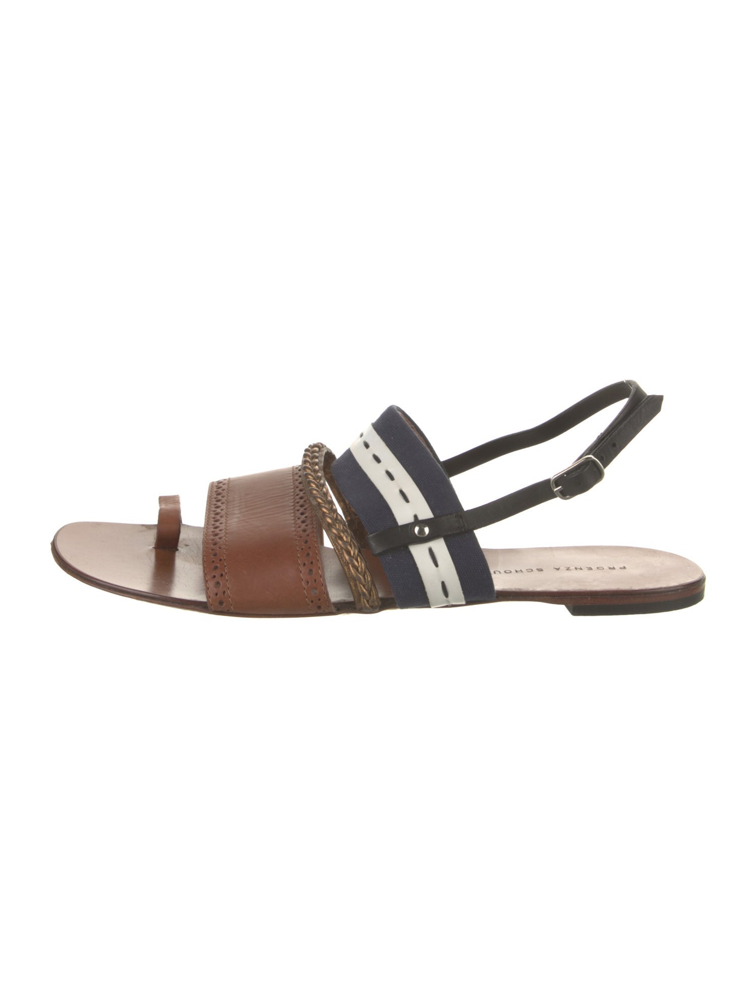 Proenza Schouler Leather Printed Slingback Sandals