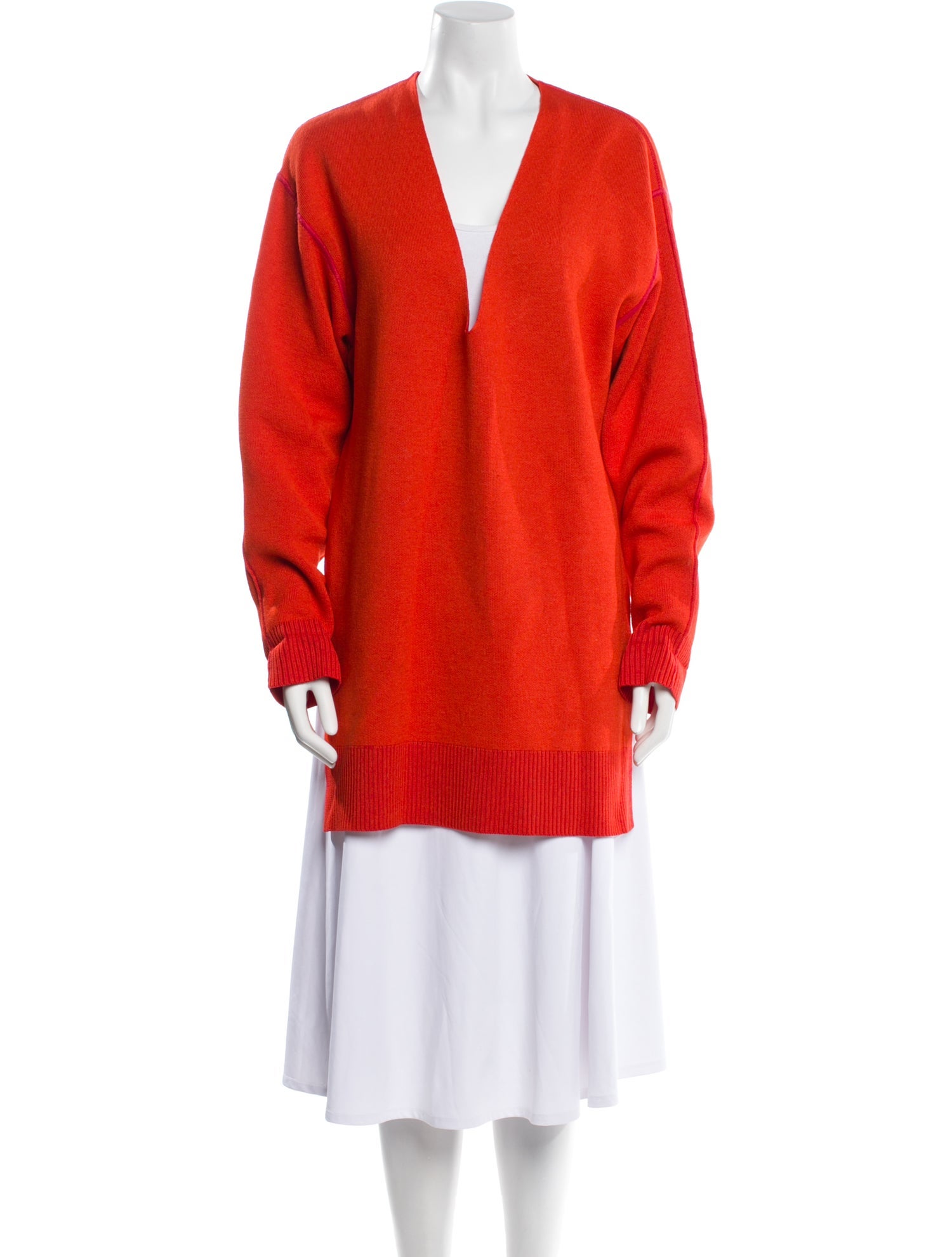 Proenza Schouler Wool Plunge Neckline Sweater