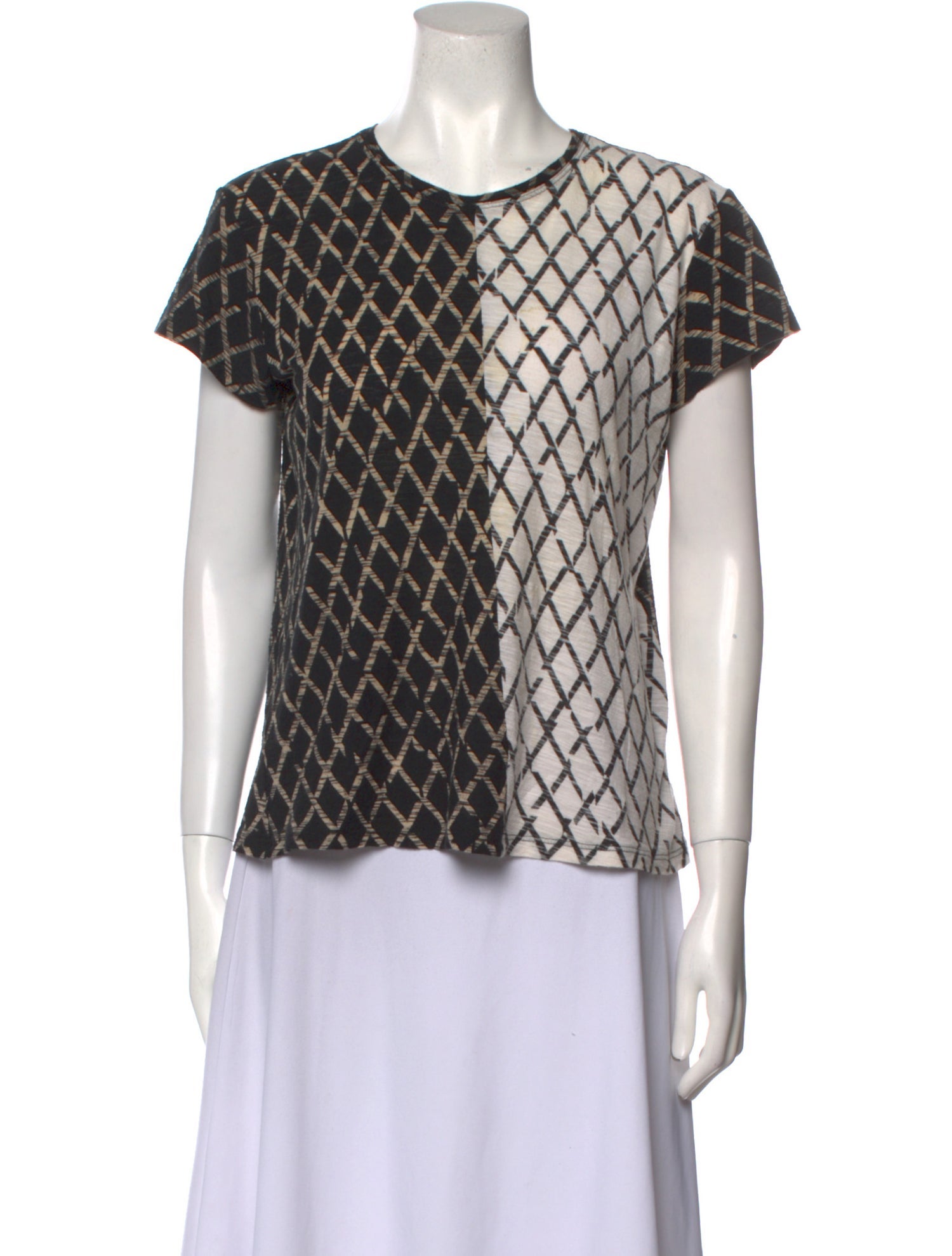 Proenza Schouler Printed Crew Neck Top