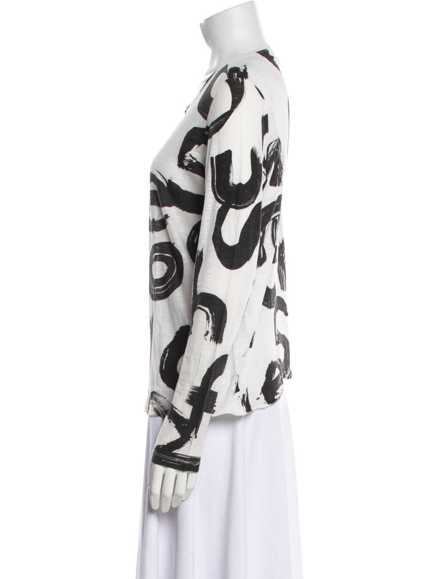 Proenza Schouler Printed Scoop Neck Sweatshirt