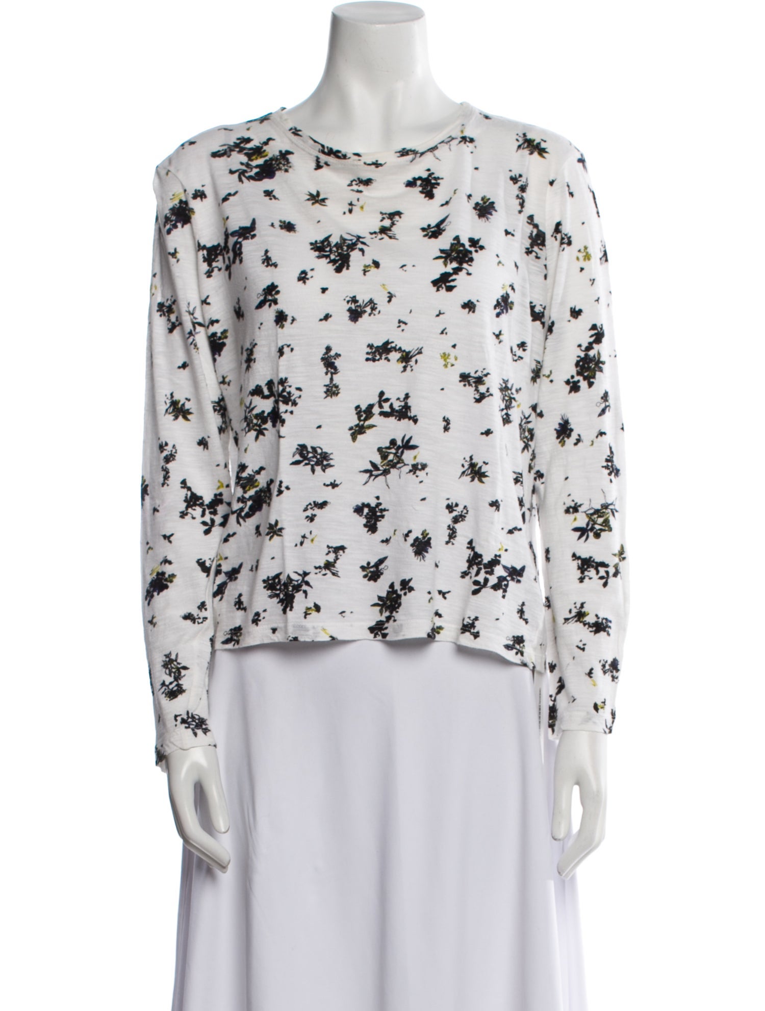 Proenza Schouler Floral Print Crew Neck Blouse
