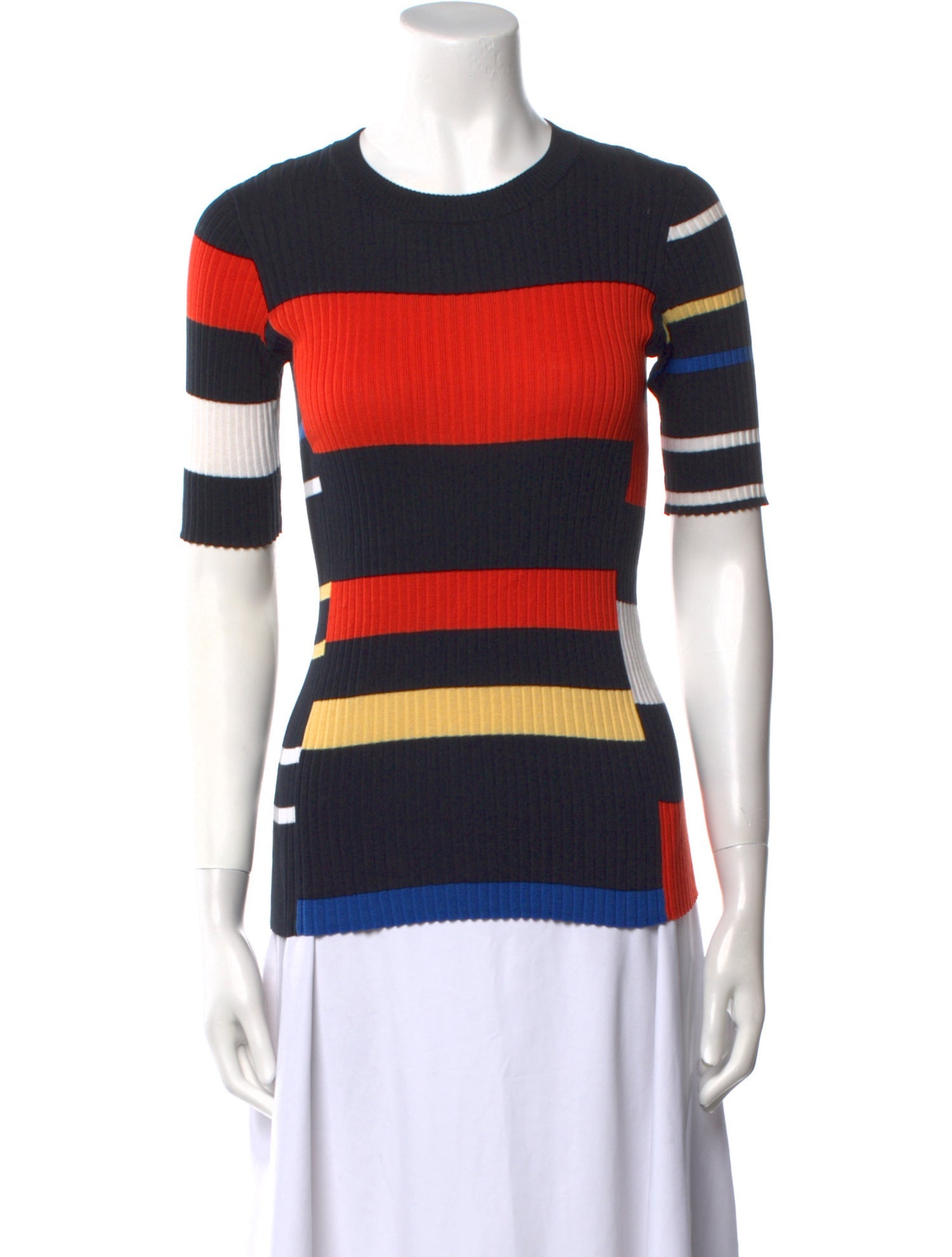Proenza Schouler Striped Crew Neck Sweater