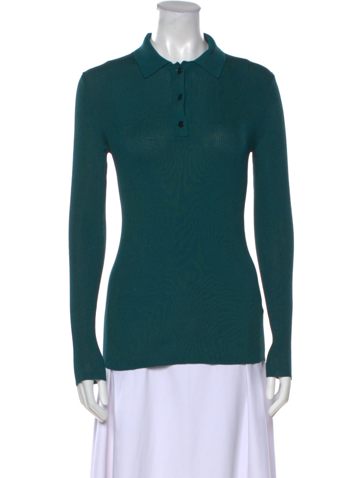 Proenza Schouler Silk Mock Neck Polo