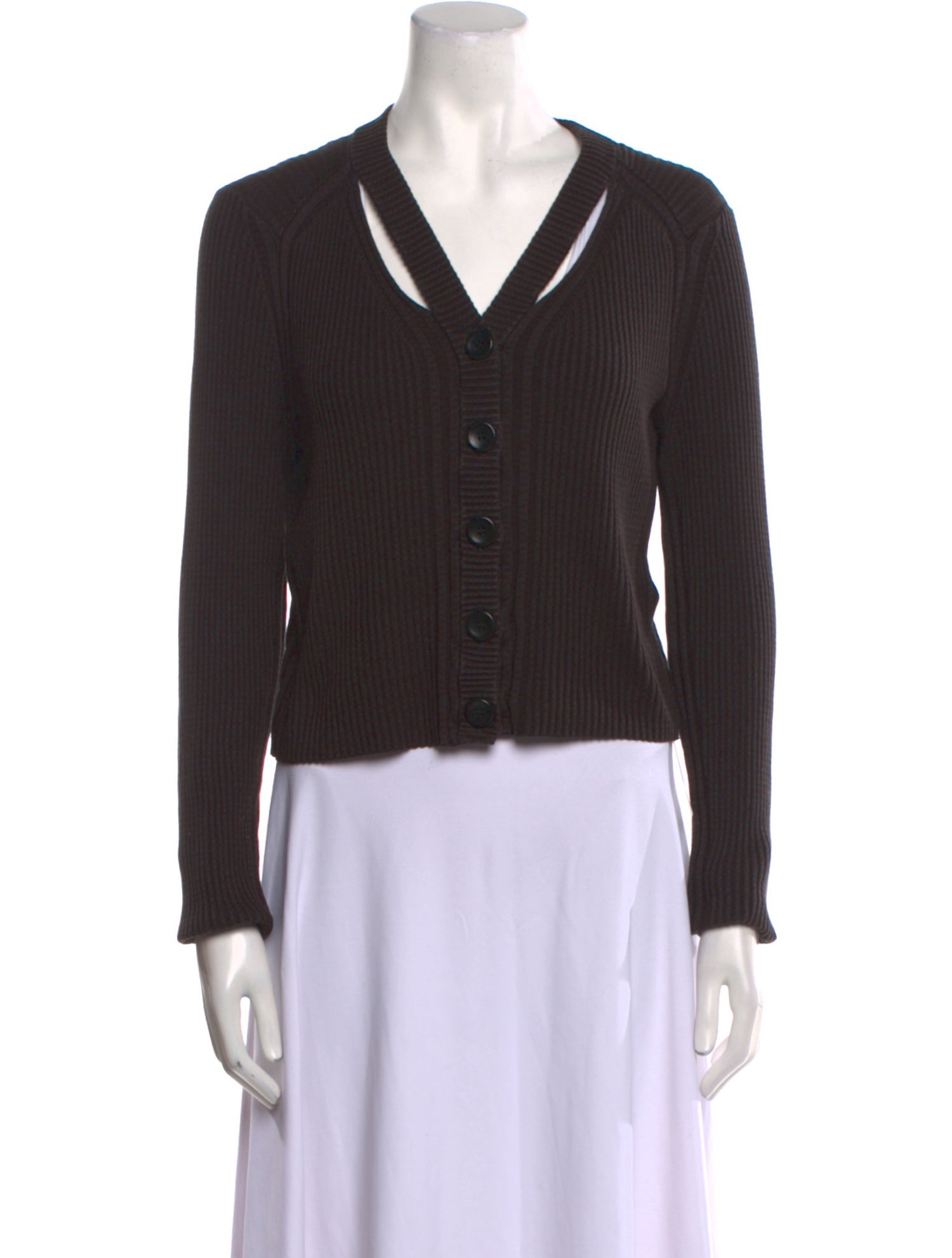 Proenza Schouler Silk V-Neck Button-Up Top